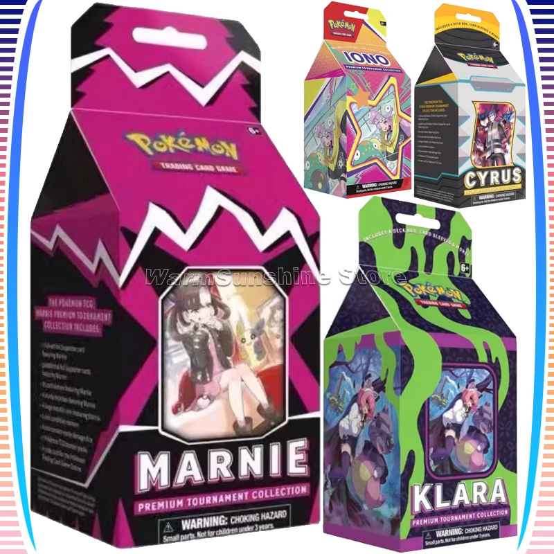 

Original Pokemon Cards Us Version PTCG English Iono Marnie Cyrus Klara Gift Box Mary Milk Carton High Quality Tour Collect Boxes