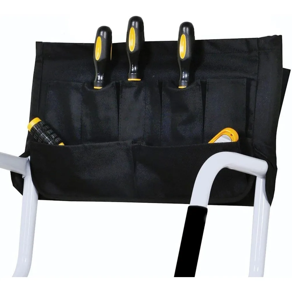 손잡이가 있는 접이식 3단 사다리 - 500파운드 용량, 강철 프레임, 안전 측면 손잡이, 가정용 주방 사용에 이상적