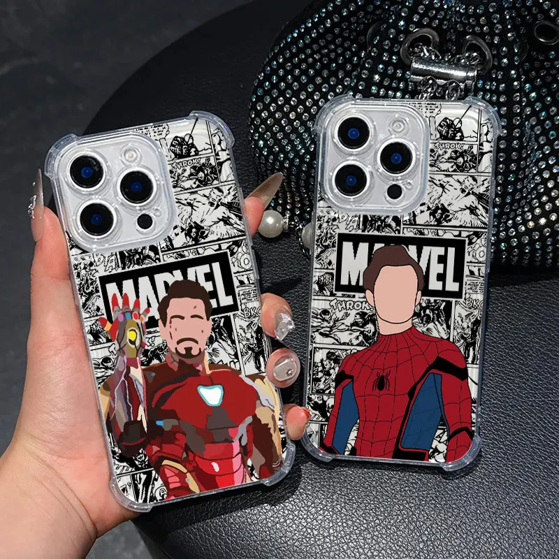 Marvel Faceless Hero Ironman Case For Samsung Galaxy A17 A37 A57 A07 A56 A26 A36 A06 A16 A55 A35 A25 A15 A05 A54 A34 Clear Cover