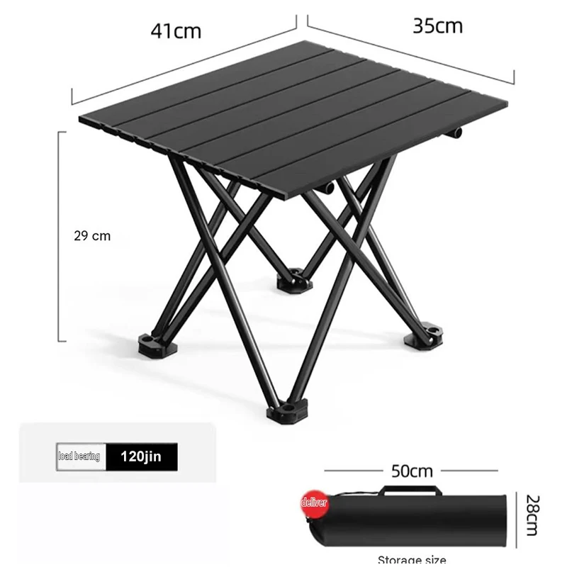 Portable Egg Roll Folding Camping Table Lightweight Picnic Table with Carry Bag Outdoor Roll-Up Desk for BBQ Travel Office view 6