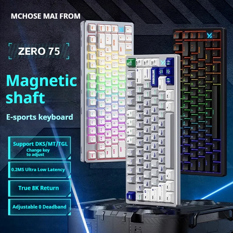 Mchose Zero 75 Mechanical Keyboard Magnetic Shaft Customization Ultra Latency Gaming Esports Dedicated Wired Fearless Contract