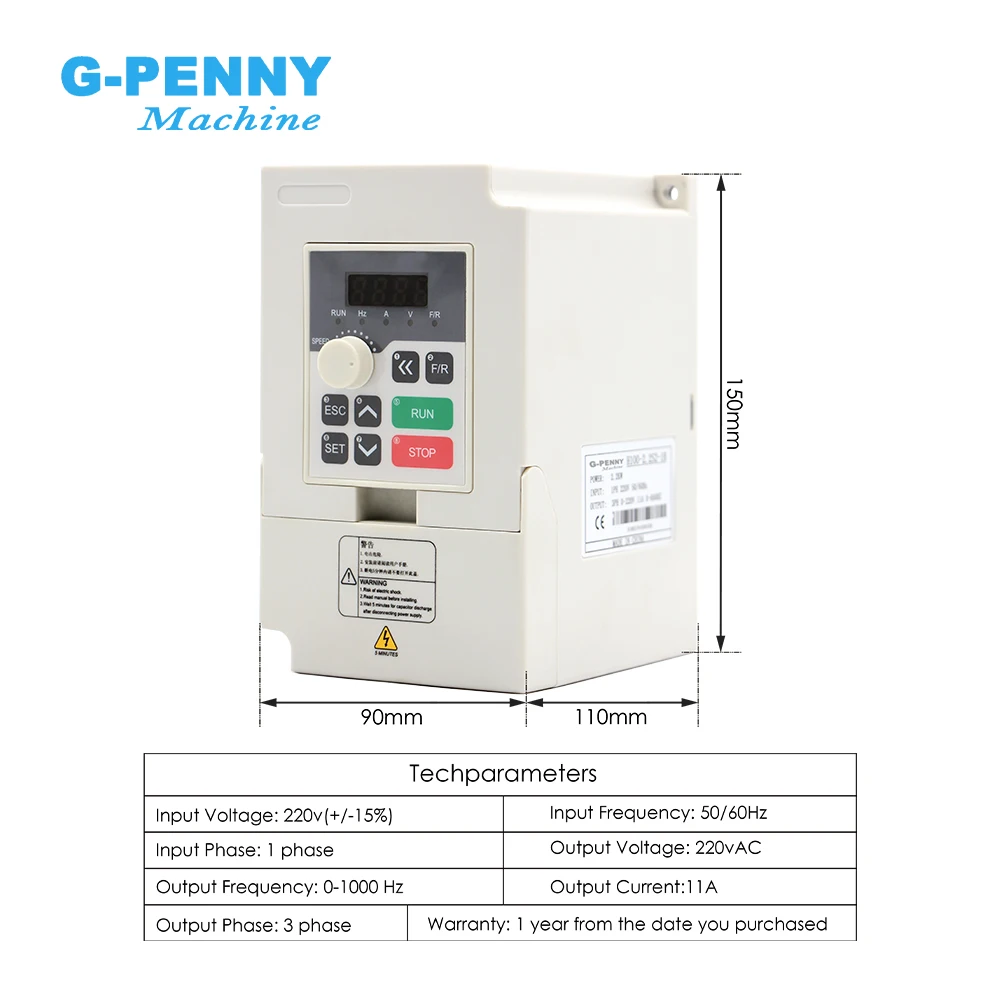 G-Penny New Arrival! 2.2kw ER20 D80 Water Cooled Spindle Bullet type 220v 380v Wood /Stone Working Water Cooling Spindle Motor