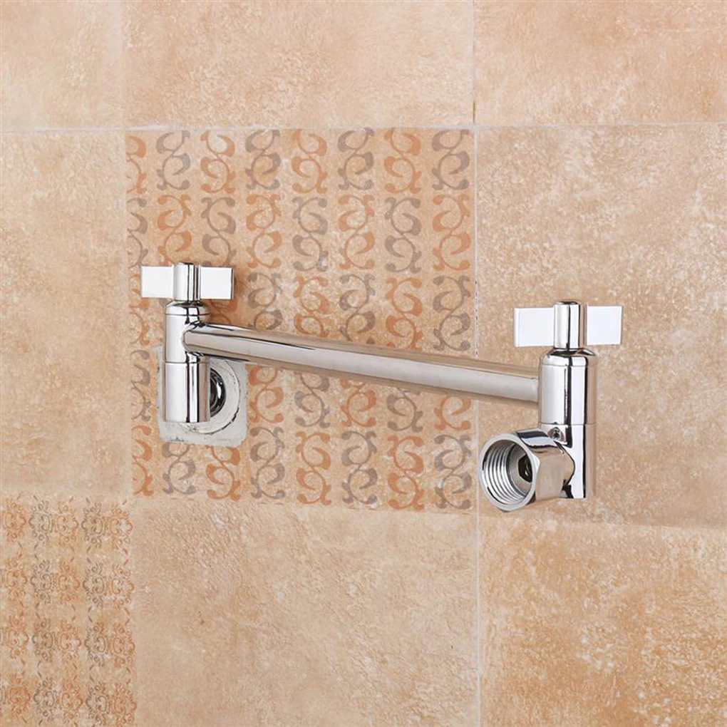 Adjustable Copper Shower Head Extension Arm High Polished Water Point Brass Polished Extender Hardware