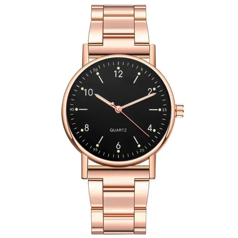 Relógios luminosos de luxo relógios femininos reloj mujer simples quartzo relógios de pulso relógio de aço inoxidável reloj Часы Ж hangiе Нару ç