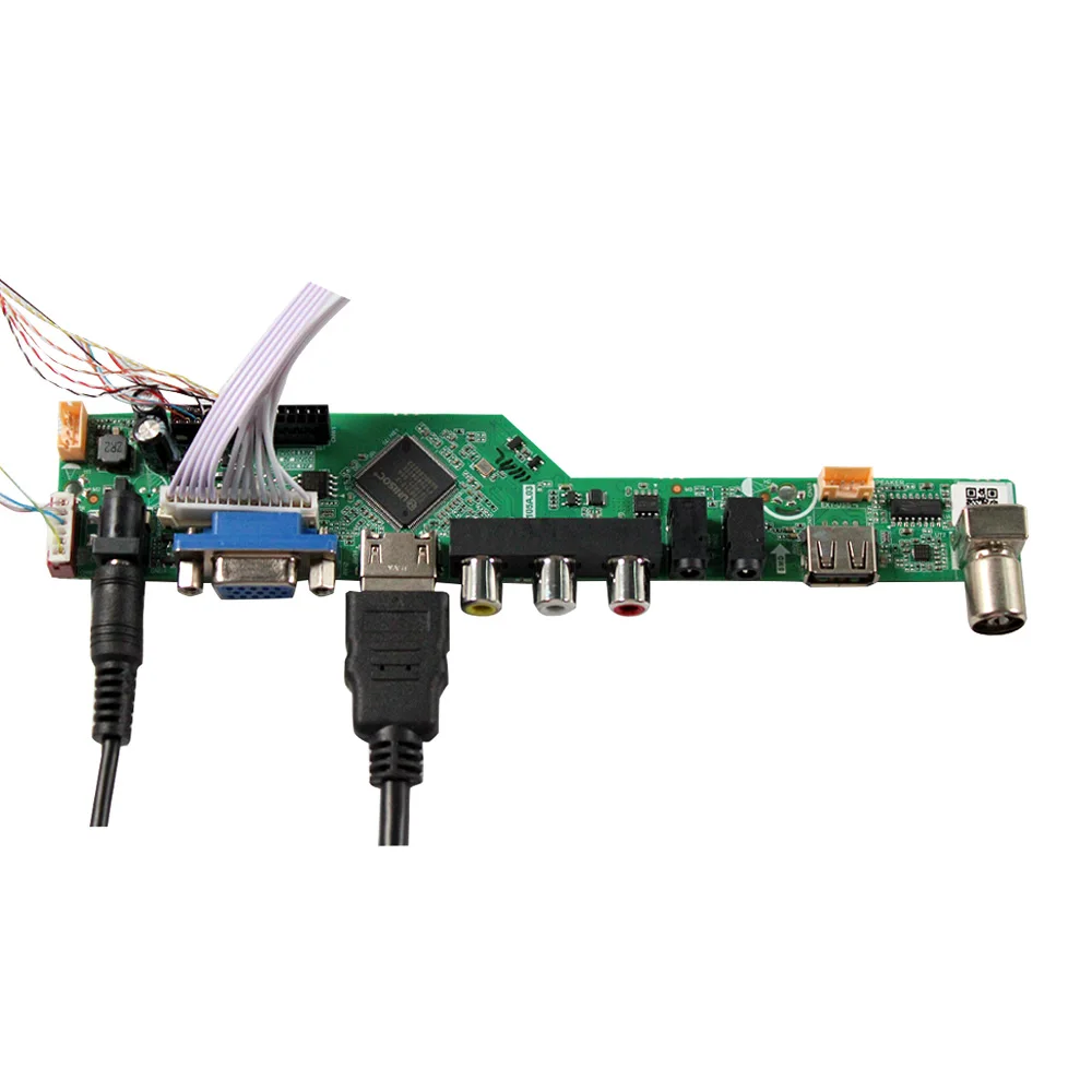 لوحة تشغيل التلفزيون HD VGA AV USB لوحة تحكم LCD وشاشة 10.1 بوصة 1366x768 IPS LCD