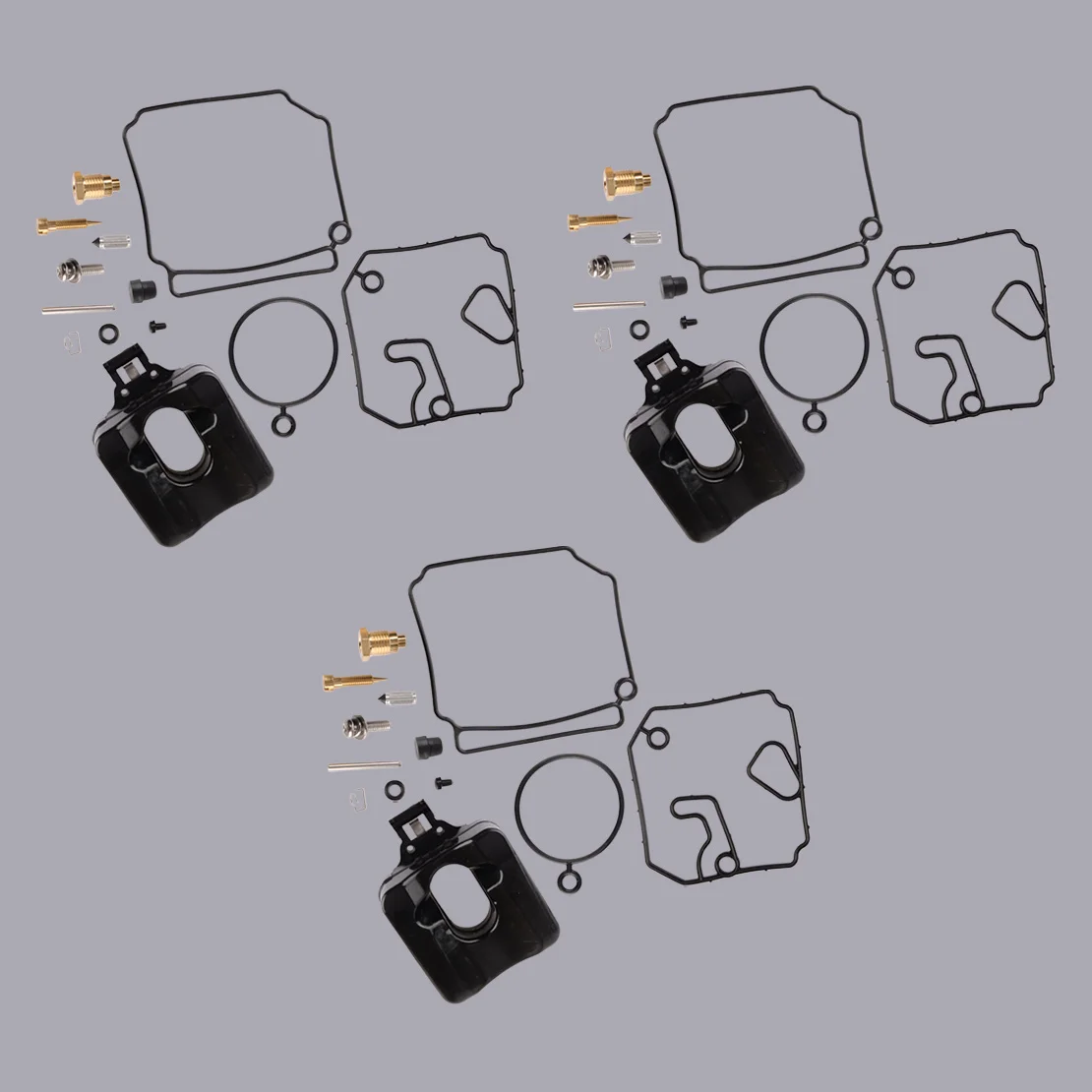 

3 Sets Outboard Carburetor Repair Rebuild Kit 6H4W00930300 Fit for Yamaha 2-Stroke 40Hp 50Hp 1989-2001 2002 2003 2004 2005 2006