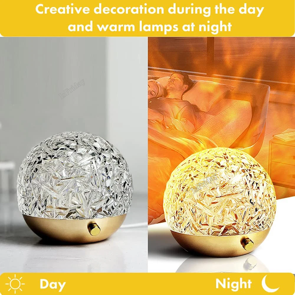 المياه تموج تأثير ضوء العارض لهب الغلاف الجوي الجدول مصباح كروية الدورية Led عرض اللمس التحكم مكتب غرفة زوجين