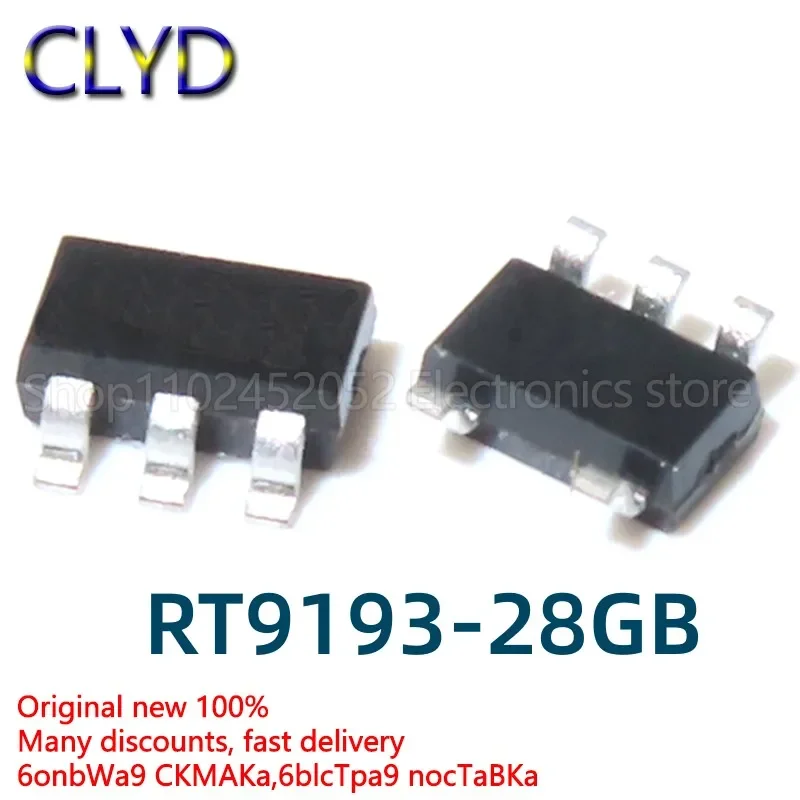 1PCS/LOT New and Original RT9193-28GB - 28PB SOT23-5 300MA high-speed CMOS LDO regulated IC 2.8V