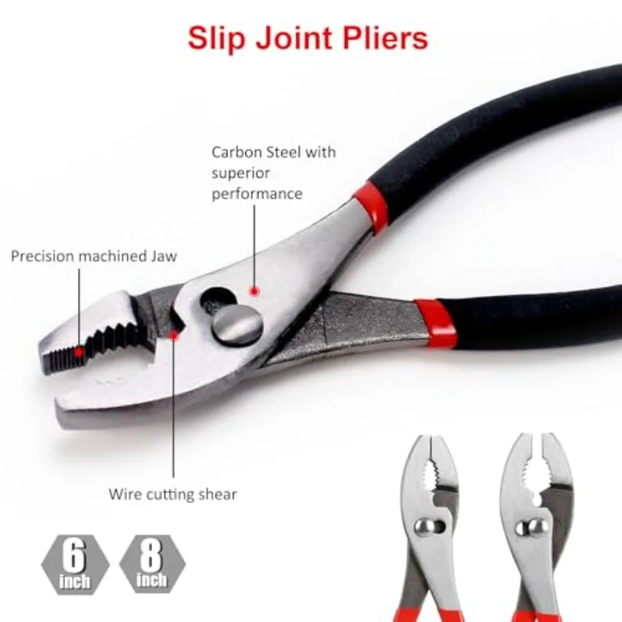 ชุดคีมและประแจอเนกประสงค์ 7 ชิ้น สำหรับงานซ่อมรถยนต์ งานประปา งานไฟฟ้า และงานบำรุงรักษาทั่วไป พร้อมเคลือบสารกันสนิม