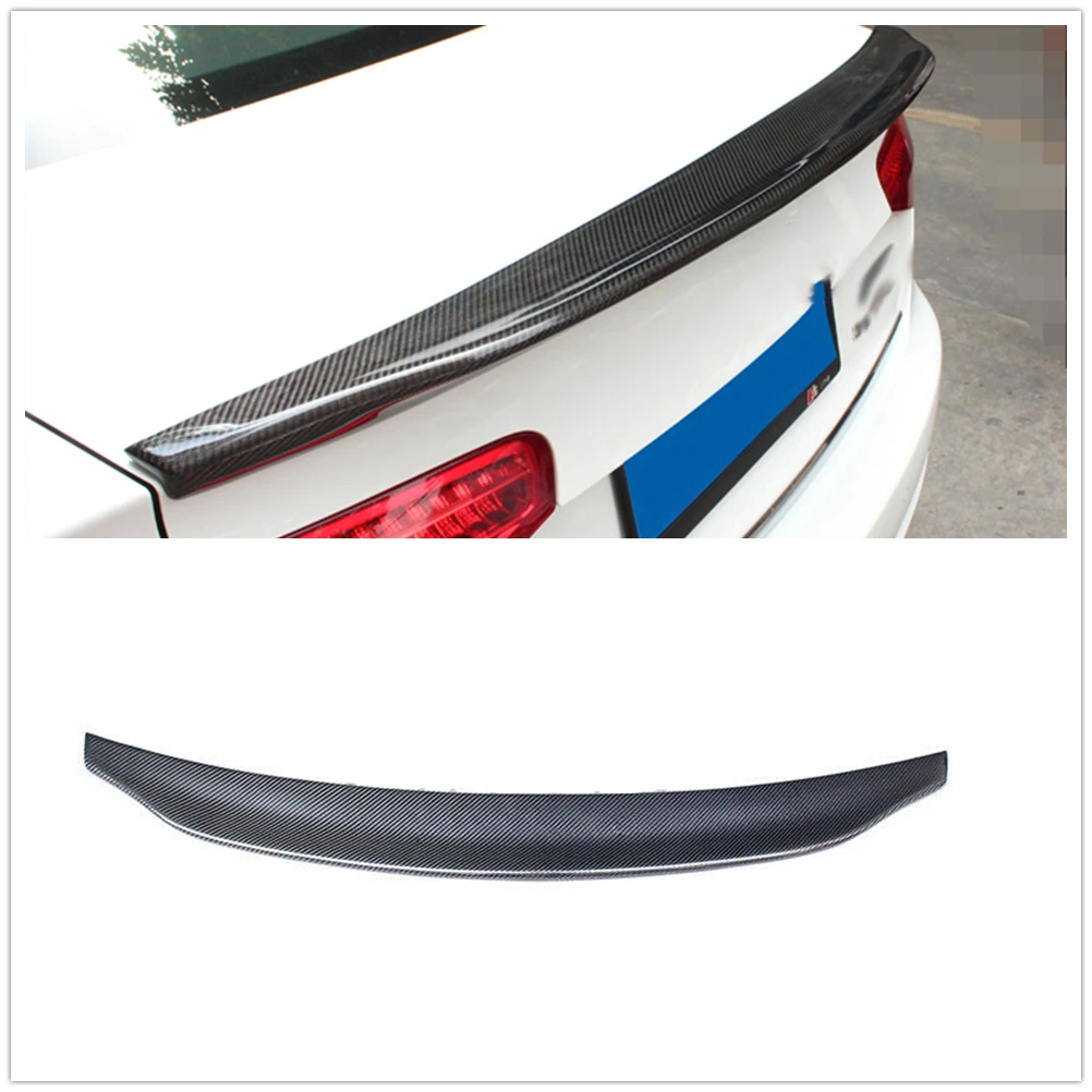 

Carbon Fiber Rear Trunk Spoiler Wing Tailgate Lid Upper Splitter Lip Flap Trim Auto Part For Audi A3 S3 RS3 8V Sedan 2014-2020