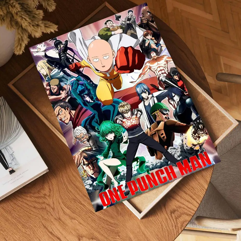 One Punch Man Saitama Movie Sticky Posters Fancy Wall Sticker For Living Room Bar Decoration Vintage Decorative Painting - view 2