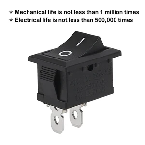 Snap-in switch swing boat, switch power, spst, on off, 2 pin, AC 250V, 6a, 125v, 10a, 2 pin position, car switch, auto, pces 10 10 Main Sales Settlement Switch - №9