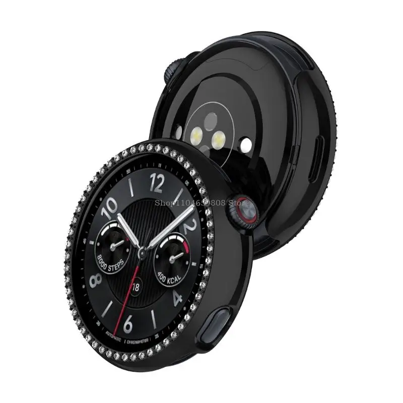 

Fashion Hollowed Out Smartwatch Crystal Frame Case for Watch 5 Scratch Resistance Shockproof Cover Housing Everyday Wear