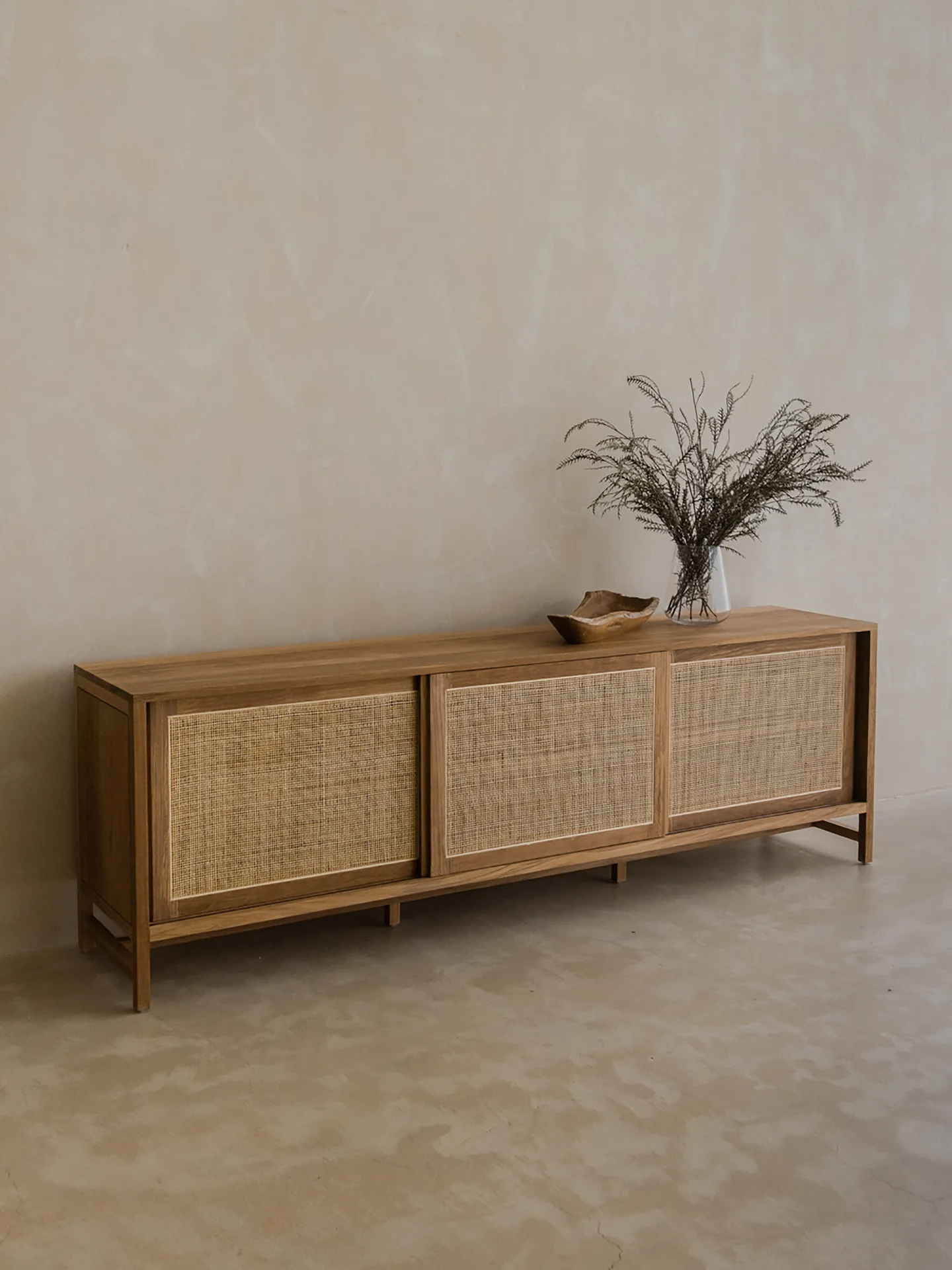 CX modern wabi sandy wind log TV cabinet household living room solid wood audio-visual cabinet