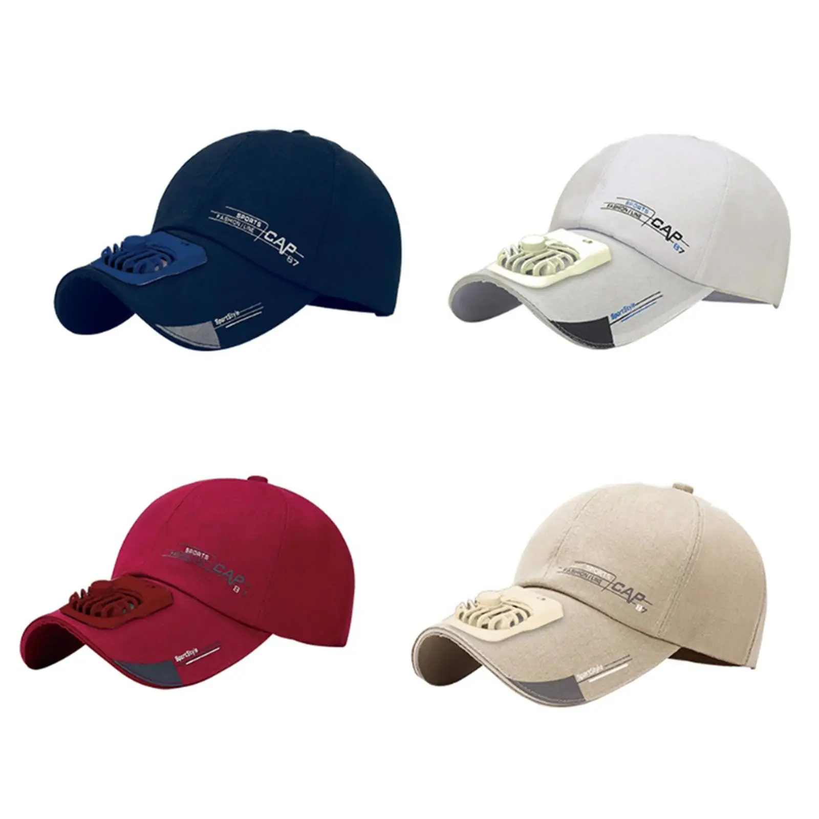 Summer Fan Baseball Cap with Built in Mini Fan Sun Protection Visor Hat Rechargeable USB for Golf Hiking Camping Travel