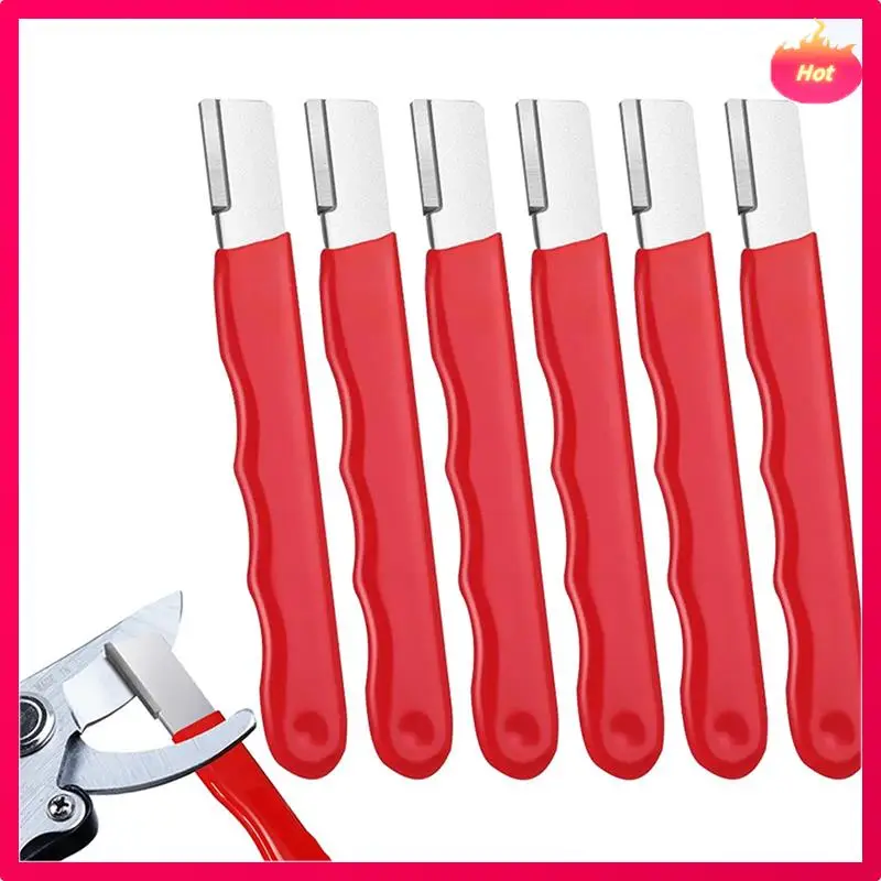 مبراة سريعة محمولة، مبراة أدوات حديقة السكاكين المحمولة باليد، مبراة شفرة العشب (6 قطع) #5