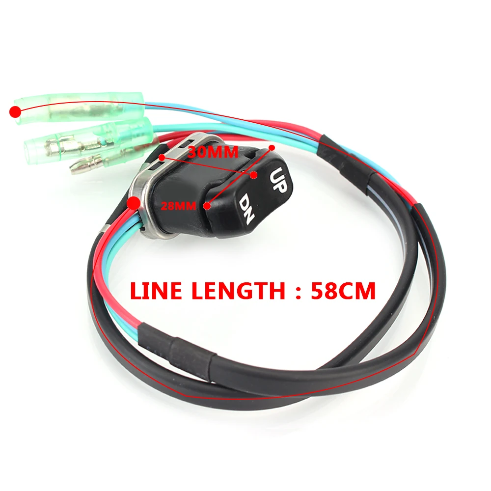 Car Push button Switch For  4 Stroke Motor Outboard Remote Controller Tilt Switch Marine ship Accessories