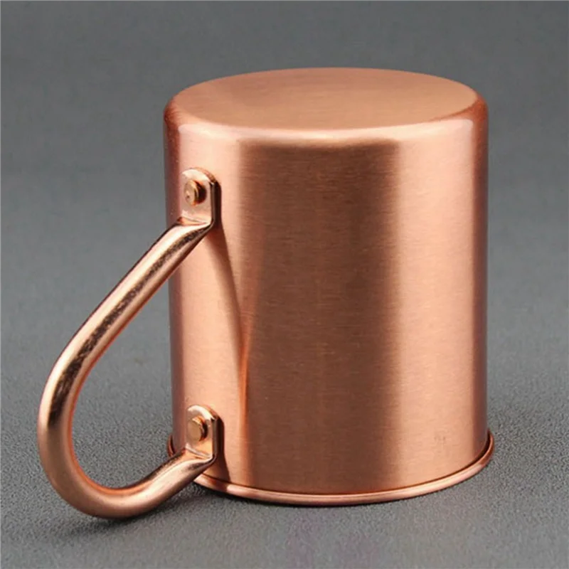 

PHFU-3X 450ML Copper Mug Water Cup Moscow Mule Cup Straight Body Curling Cup Bar Cocktail Glass Beer Mug