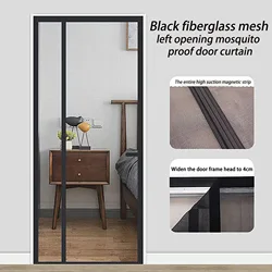 Side opening magnetic door curtain, screen door, non perforated, mosquito proof invisible door curtain, customizable