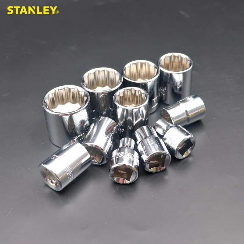 Stanley 12 Point 3/8-Inch Drive Socket Inch 11/16 3/4 13/16 7/8 1/4 5/16 3/8 7/16 1/2 9/16 Ratchet Socket Tools Female Soquete