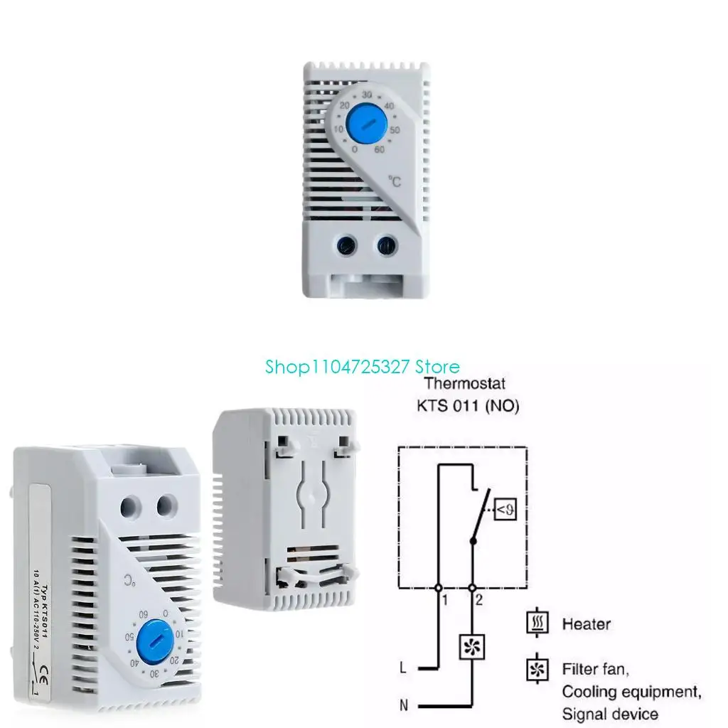 

D8KF KTS011 0-60 ℃ Компактный механический контроллер температуры датчика термостата новый