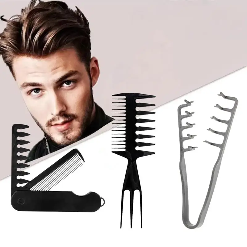 Hair Styling Comb Kit 3Pcs Men Women Instant Volume Texture Comb All Hair Types Voluminous Wide-Toothed Anti