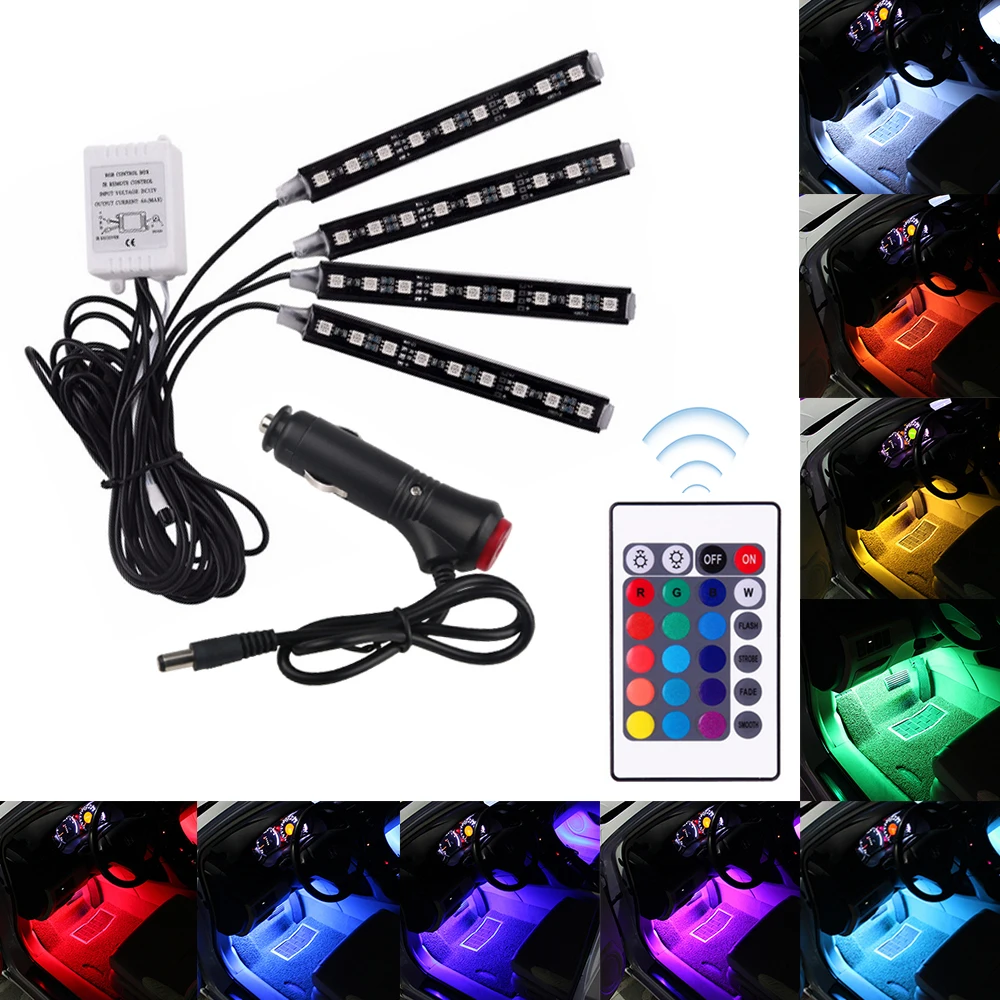 

Light Bar Interior Floor Lamp RGB LED 5050 Atmosphere Lantern Strip Remote Control Decorative Waterproof Lighting Modification