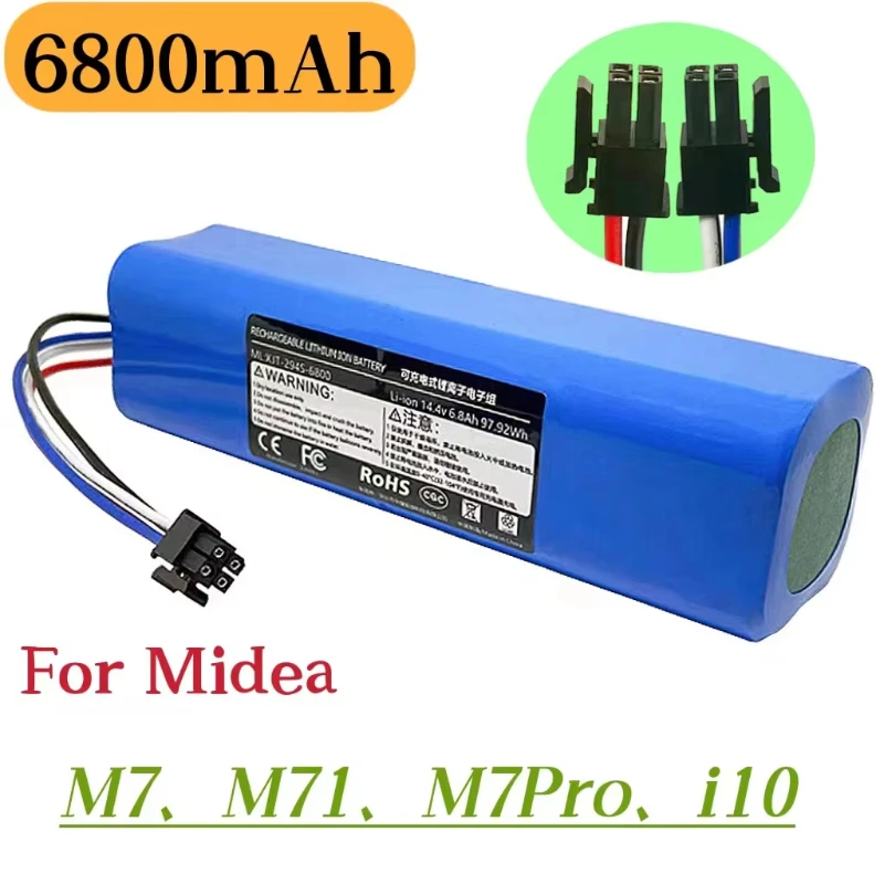 

Suitable for Midea Sweeter M71 M7Pro Robot Battery M7Max I 10 Capacity 6800Mah Battery Replacement Accessories