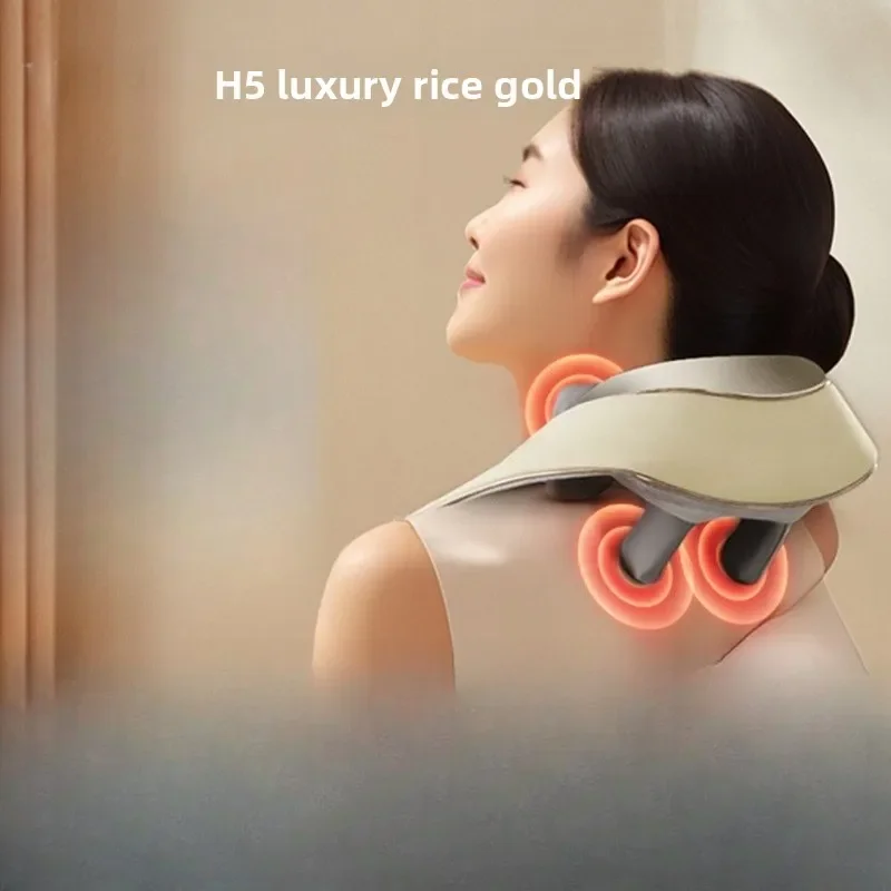 H5 Multifunctional Cervical Massager, Neck Shoulder Waist Back Trapezius Massager with Deep Kneading & Pressing Massage