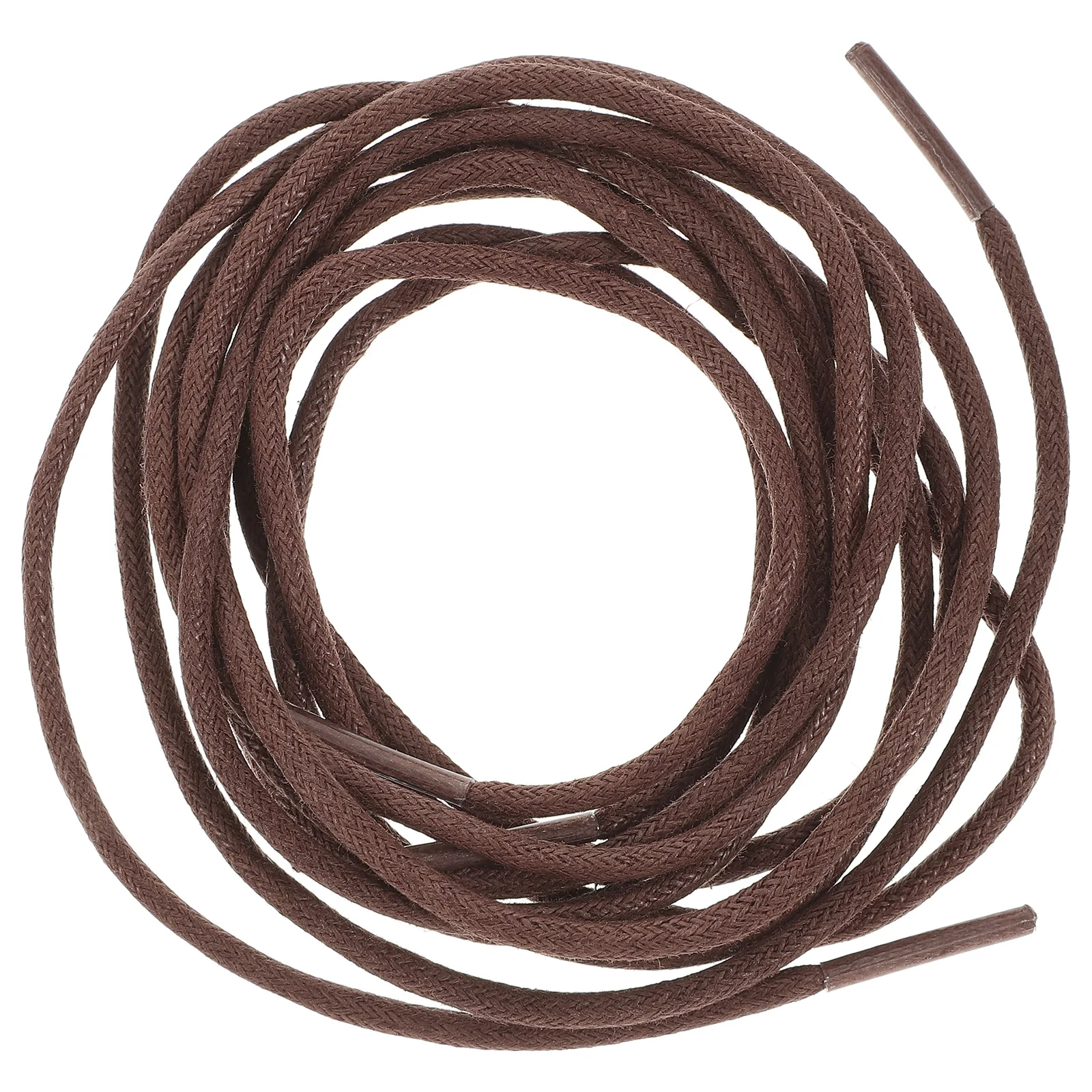 

1 Pair Round Wax Brown 120CM 6 Holes Durable Polyester Shoe Laces for Sneakers Dress Shoes Boot Laces Men Women Boots
