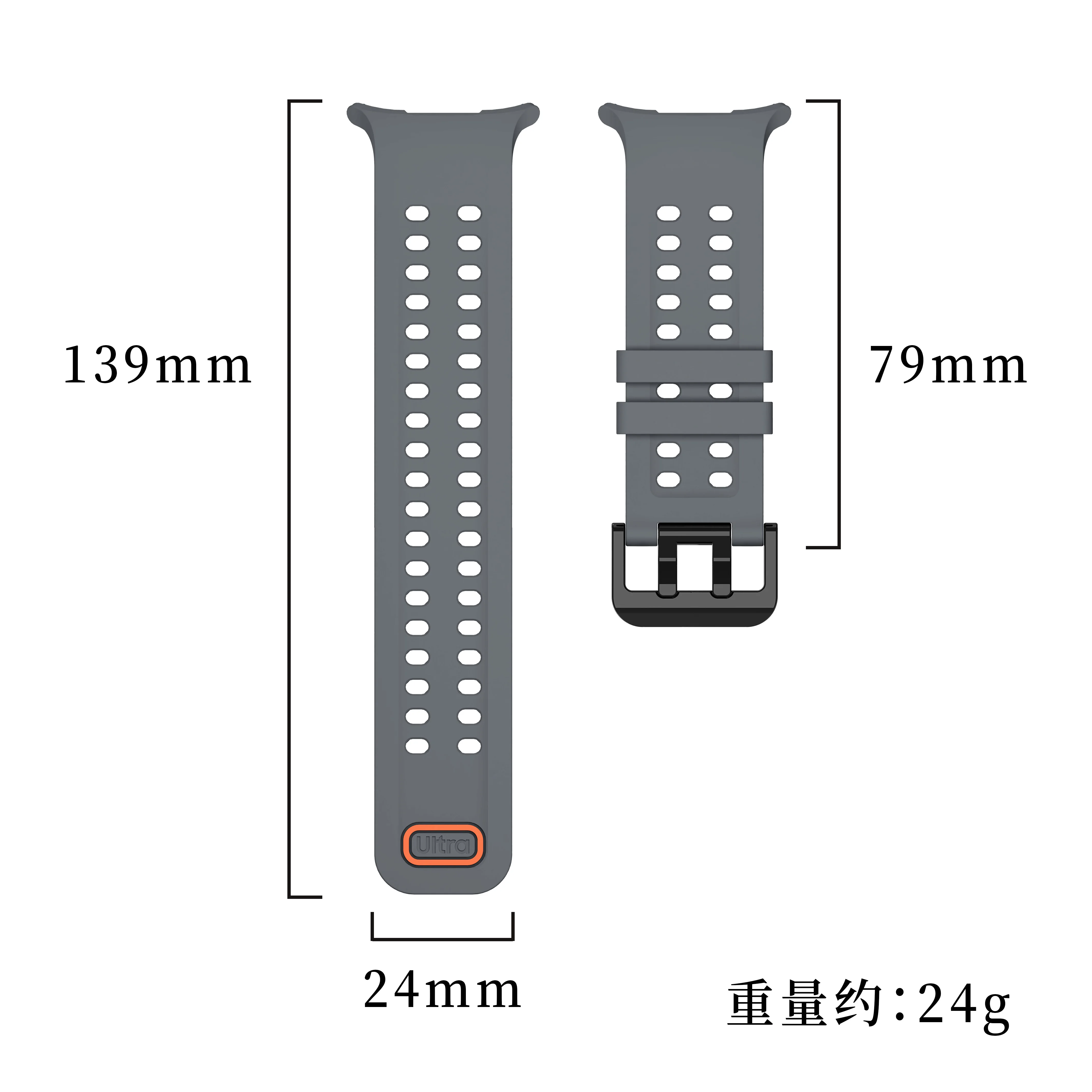  ﻿ Original Silikonarmband für Samsung Galaxy Watch Ultra 2 Armband 47mm Sport Ersatzarmband correa Galaxy Watch 2026 Ultra – Detail 7