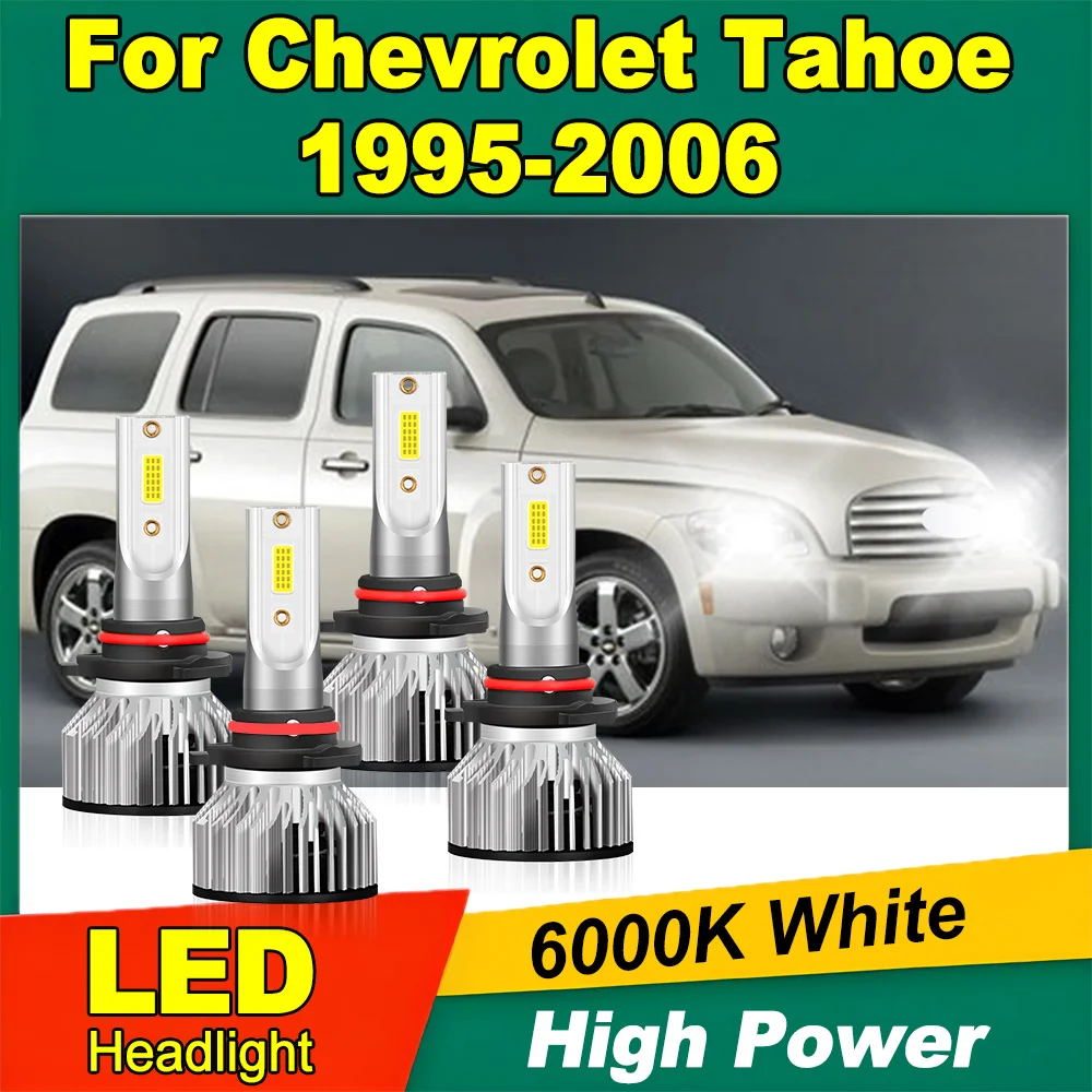 

Светодиодные лампы для фар 6000K White Turbo HeadLamp Canbus без ошибок, 240W, высокая мощность, Plug and Play, для Chevrolet Tahoe 1995-2006