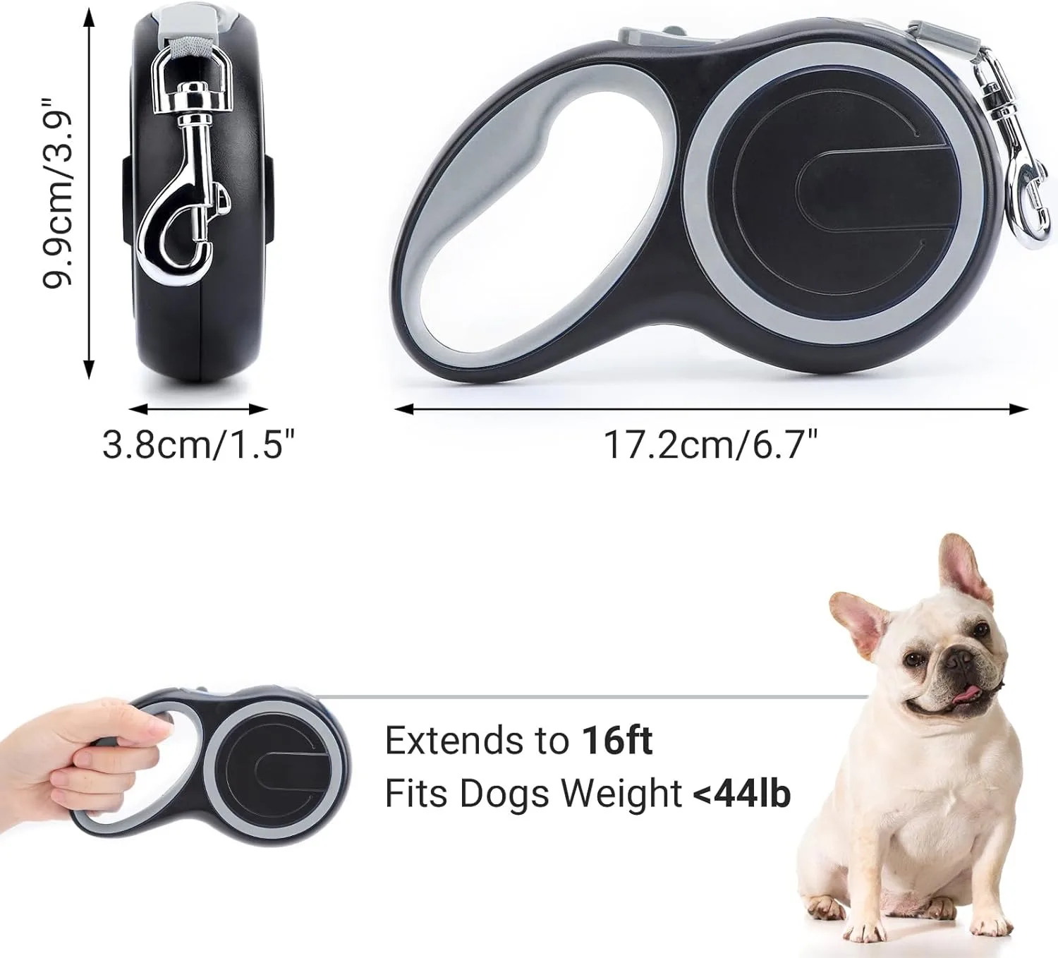 

5m 8m 50kg Dog Leash Retractable Roulette Collar for Small Big Dog Accessories Adjustable Durable Walking Hiking Bulldog Rope