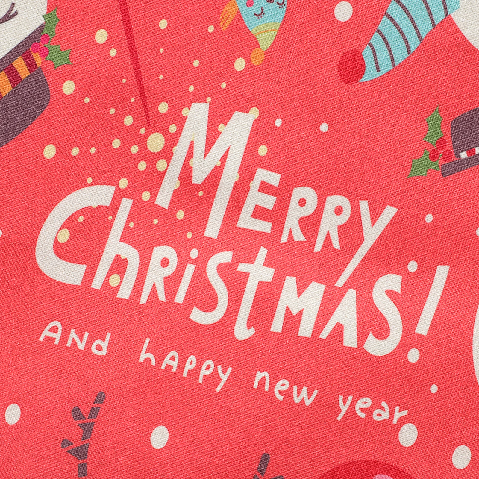 

2pcs Festival Cooking Apron Parent Cotton Linen Wear-Resistant Oil-Proof Kitchen Apron Household Home Accessory Snowman