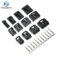 10PCS MX2.54 TJC8 Dupont Connector 2/3/4/5/12Pin with Belt Buckle Single Row 2.54mm Right Angle Pin Header  Housing  Terminals