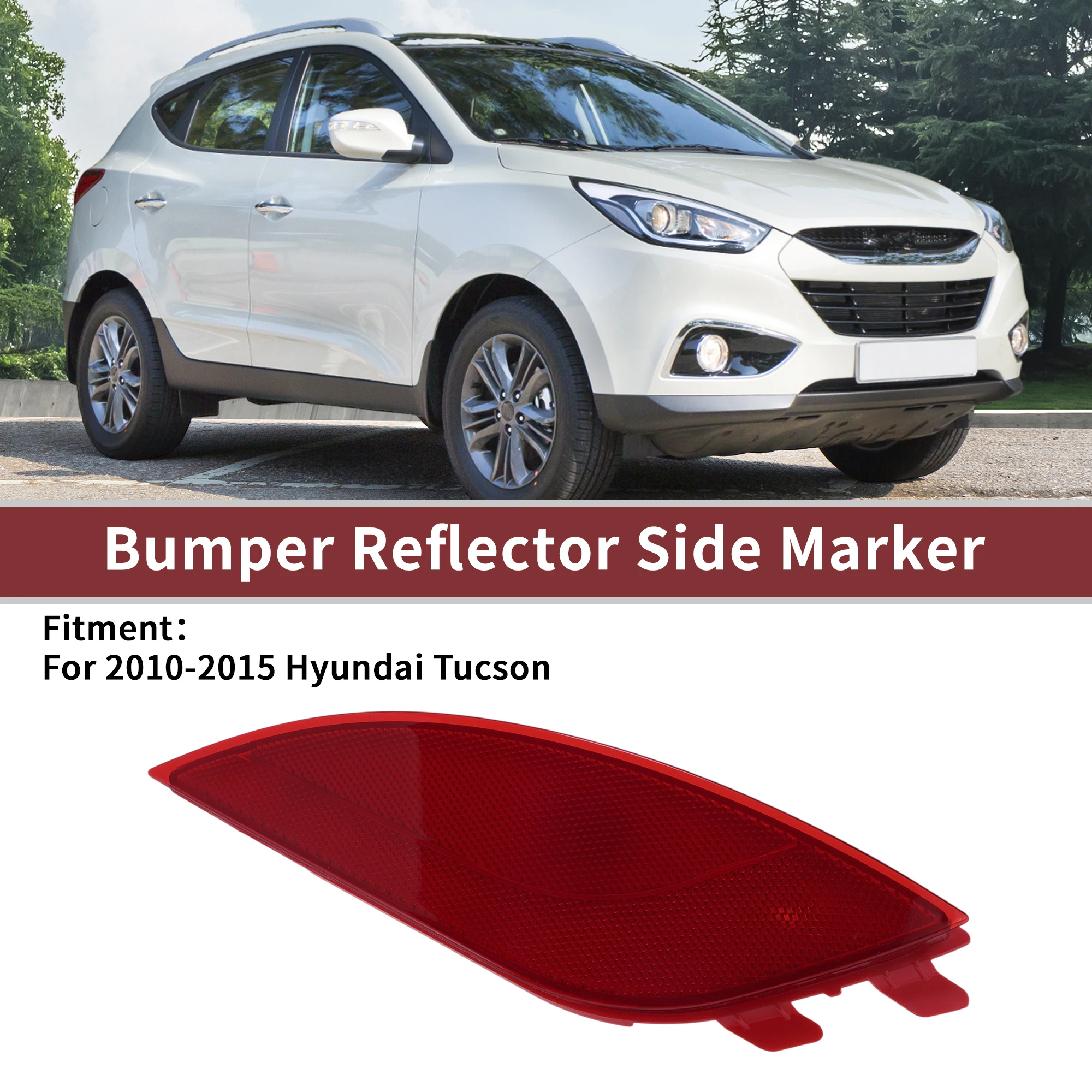 

UXCELL 1 Pc Rear Right Bumper Reflectors for Hyundai Tucson 2010-2015 No.924062S100