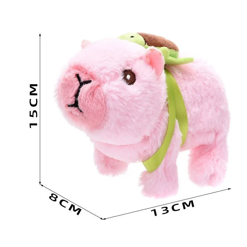 Cross-border Simulation of Electric Plush Capibala Dolls Can Walk and Cry Electronic Pet Capybara Children's Toys