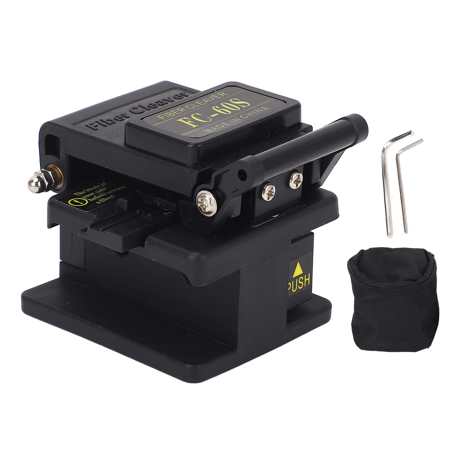Fiber Optic Cleaver Hot Melting Cold Splicing Automatic Return Fiber Cutter 16 Cutting Points 0.5° Angle 3 in 1 Fixture
