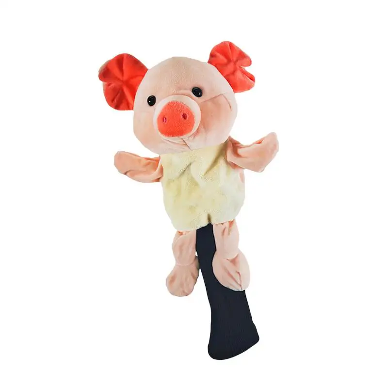 Animal Golf Club Driver Head Covers Long Neck Golf Driver Cover Raccoon/red Hippopotamuss/wolf/rabbit/piggy Golf Club Head Cover