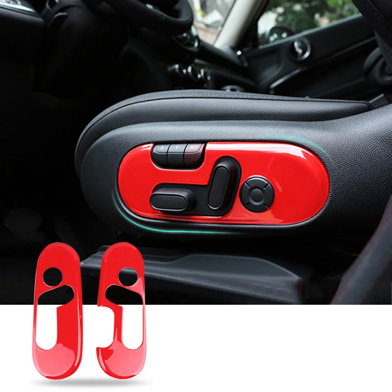 2PCS Car Seat Adjustment Panel Plastic Decorative Cover For M 1 Coope r J C W F 60 Country Interior Styling Accessories