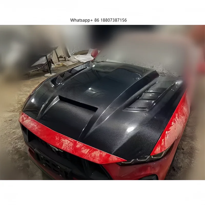 

ForFord Mustang Carbon Fiber Engine Cover 2024 New Mustang Upgraded TF Type Engine Cover High Quality Lightweight Engine Cover