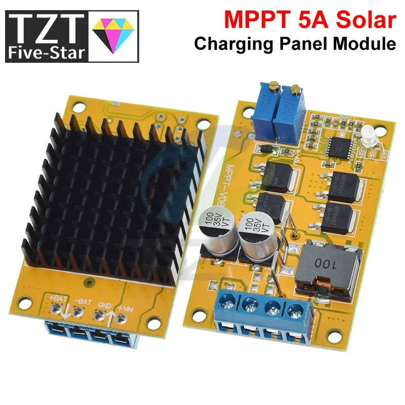 TZT 5A MPPT Solar Panel Regulator Controller Solar Charging Control Panel Battery Charging 9V 12V 24V Auto Switch view 4