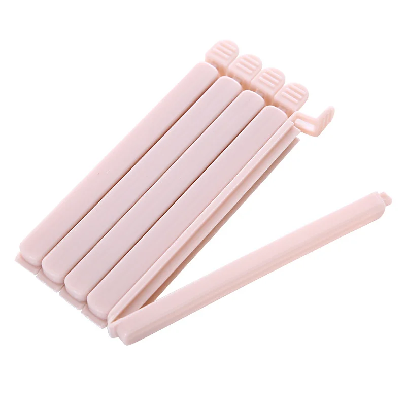 5pcs/1set Portable New Kitchen Storage Food Snack Seal Sealing Bag Clips Sealer Clamp Plastic Tool Kitchen Accessories Wholesale