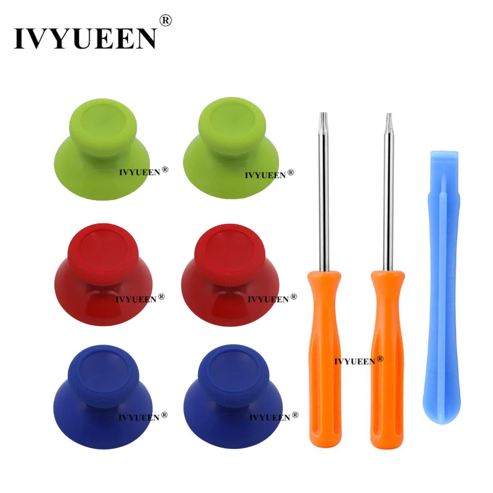 IVYUEEN 6 PCS for Microsoft XBox Series S X XSX XSS Core Controller Analog Joystick Stick Cap Red Blue Gamepad ThumbSticks Cover