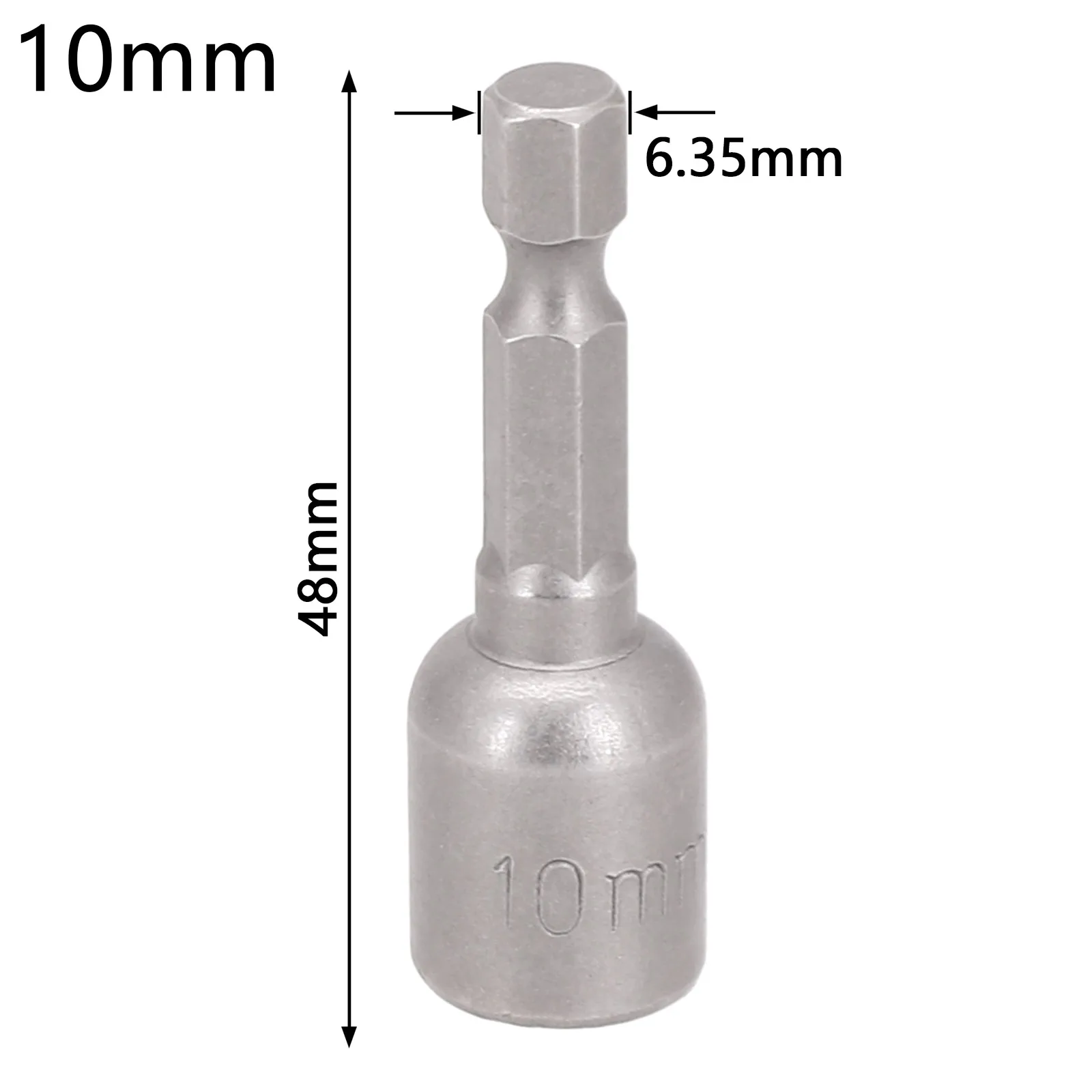 1pcs Magnetic Nut Driver Socket 6-13mm Socket Magnetic Nut Screwdriver 1/4" Hex Shank Electric Drill Bit Hand Tool Accessories