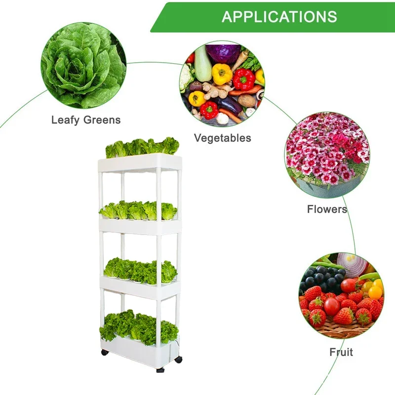 Small Indoor Home Garden Removable Mini Hydroponic Vegetables Growing Rack