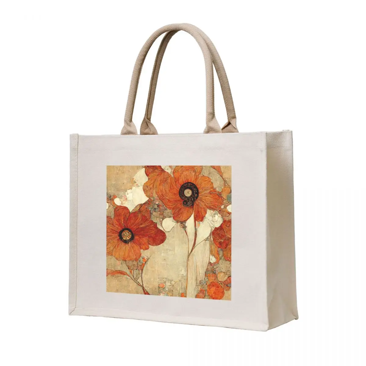 

Vibrant Orange Garden Tote Bag bags luxury women bags for women Canvas