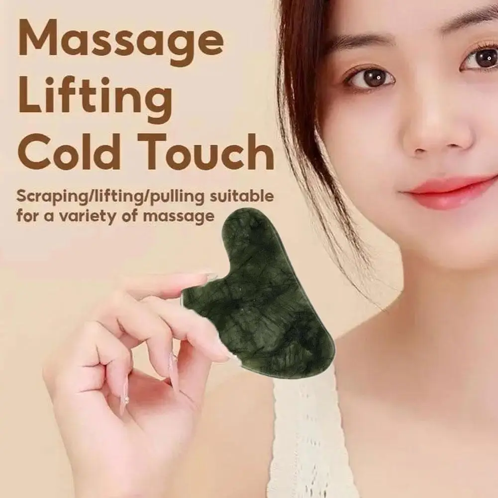 2/3PCS Jade Gua Sha Board Heart-Shaped Gua Sha Facial Tool, Gua Sha แบบดั้งเดิมขูดนวดหินหยกสำหรับนวดหน้า
