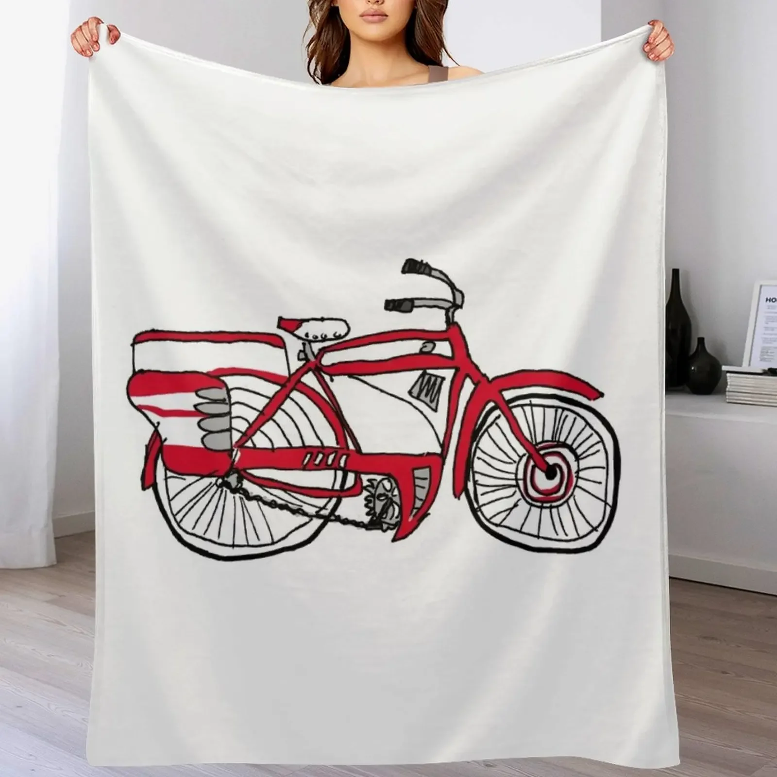 

Pee Wee Herman's Bike Throw Blanket Bed Luxury Brand Thins Designers Blankets