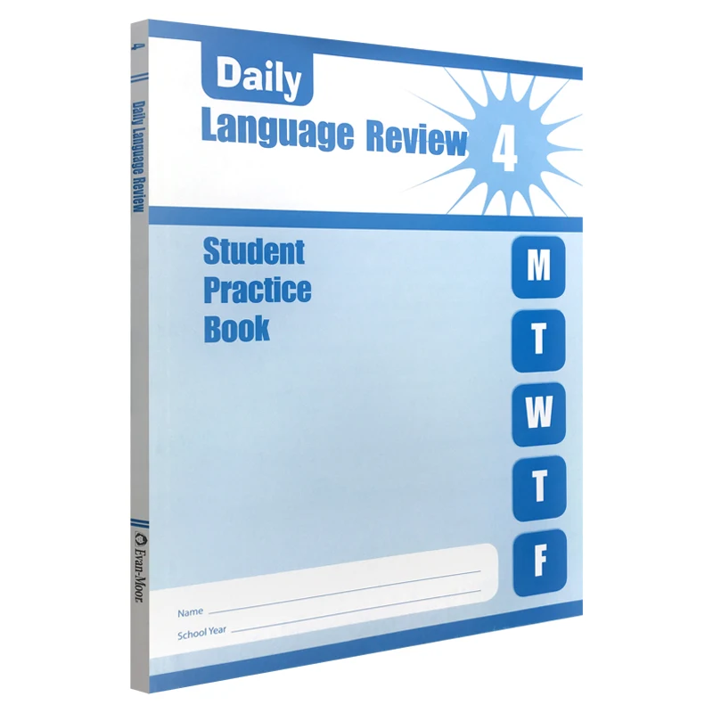 Evan-Moor Daily Language Review Grade 4 SE buku kerja, usia 8 9 10 11, buku bahasa Inggris 9781596730625